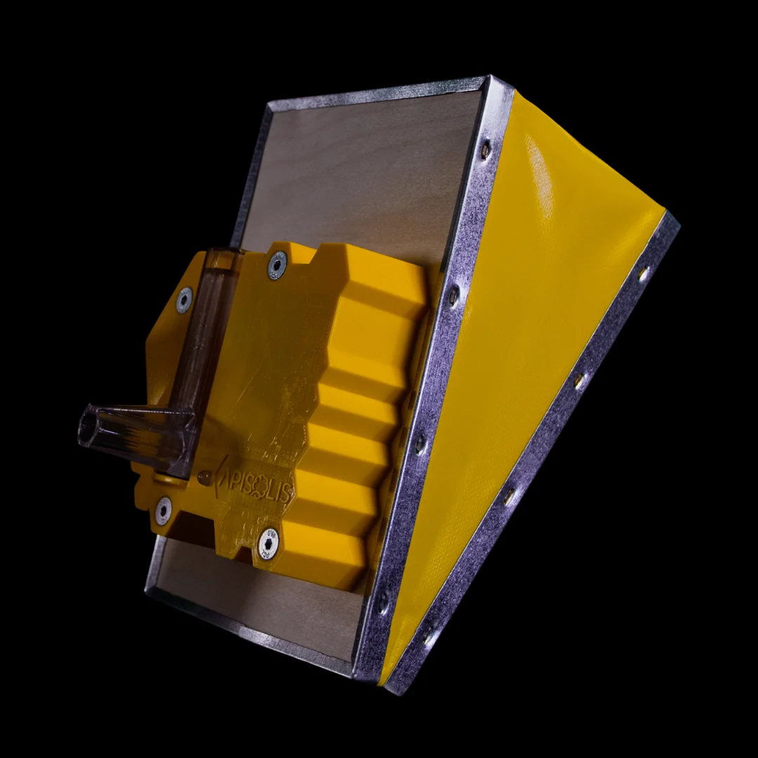 Back view of the Apisolis smokeless beekeeping device